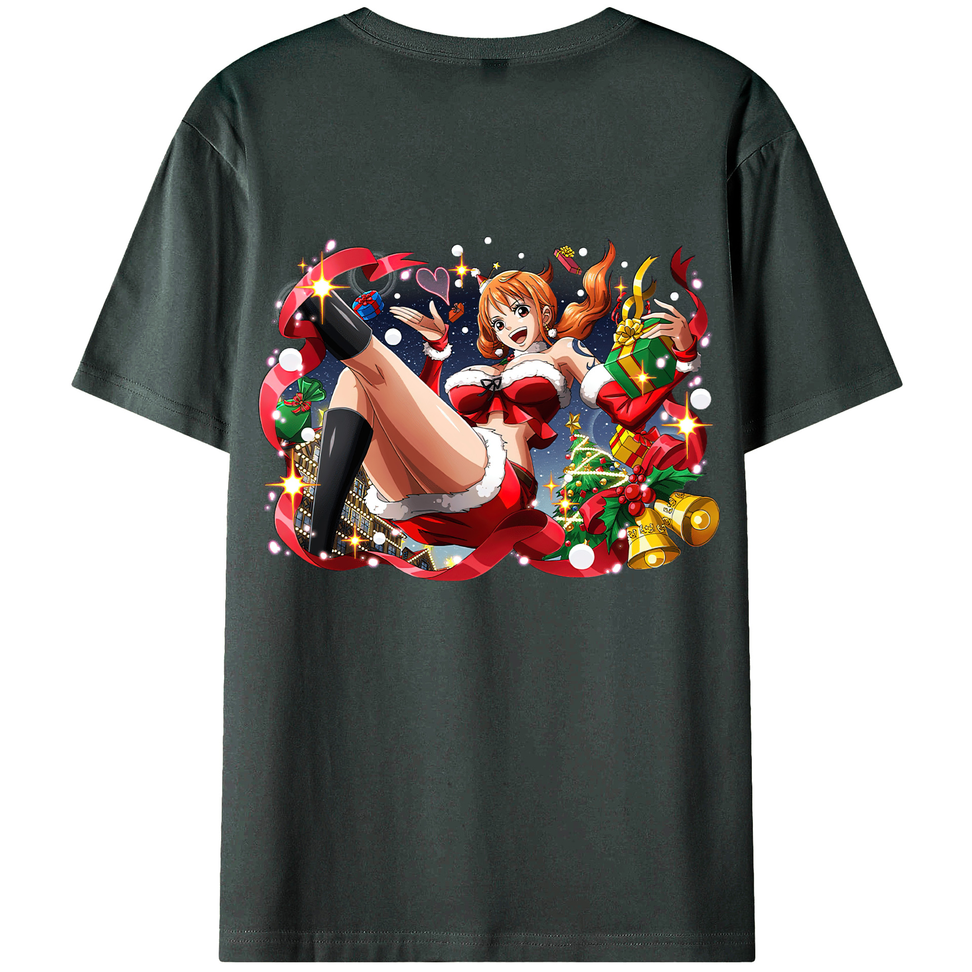 （画像用） ワンピース ナミ ONE PIECE Nami 綿100％ メンズ半袖Tシャツ（バックプリント） 通気性